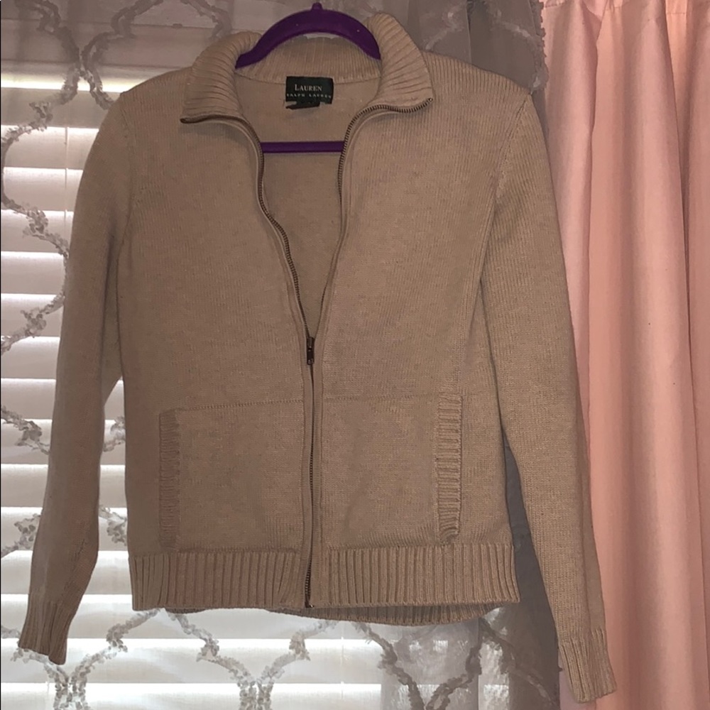 women’s ralph lauren tan sweater